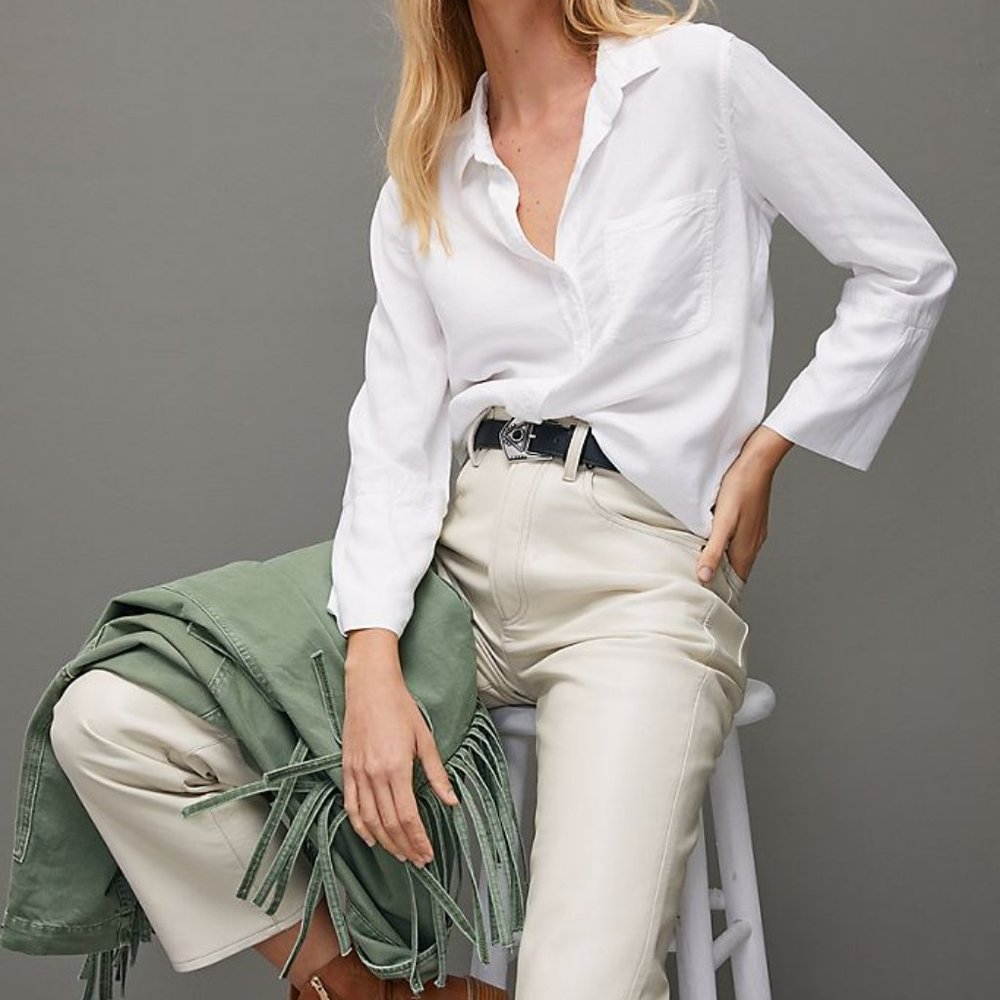 Anthropologie Cloth and Stone Linen Button Up